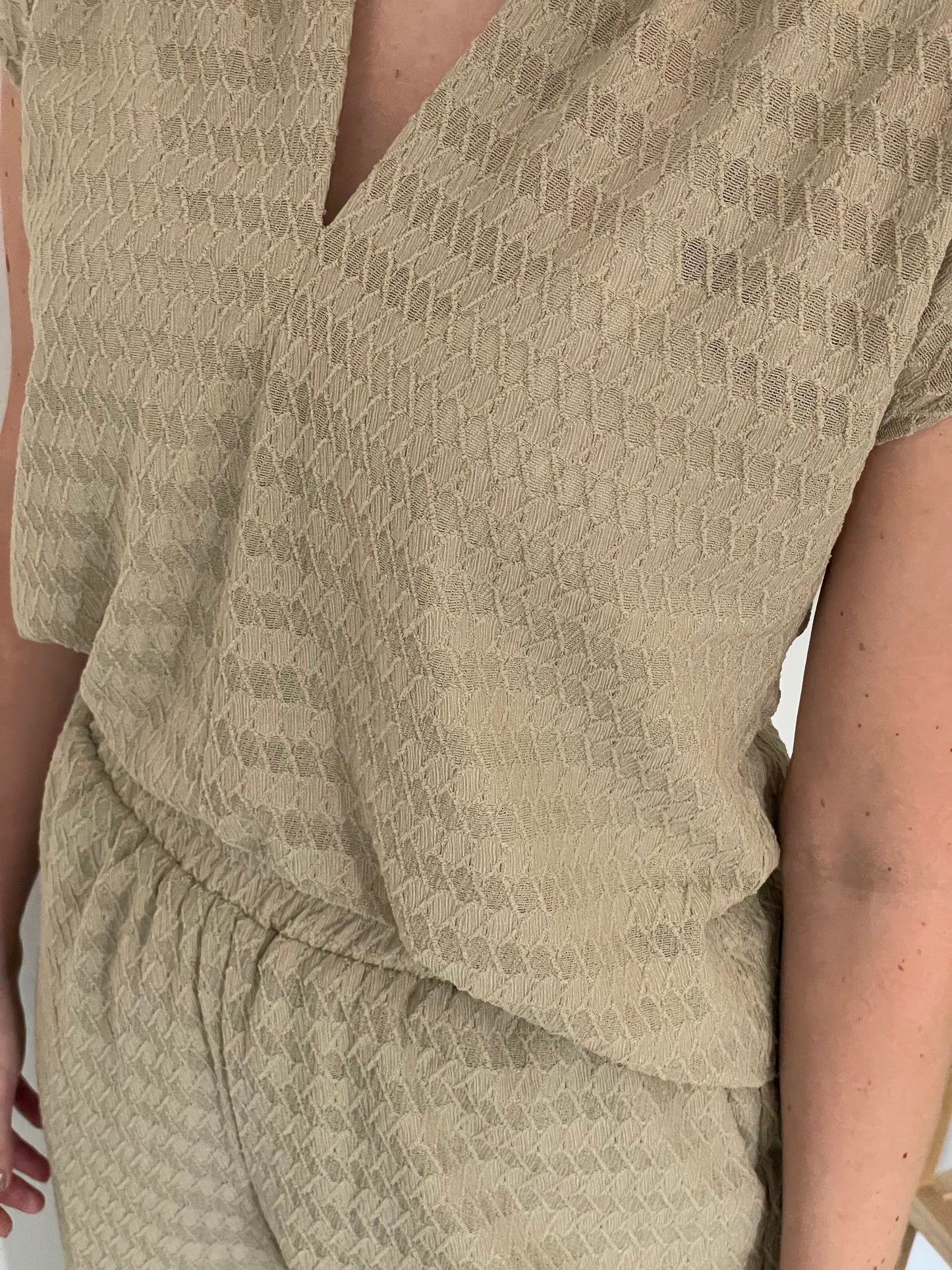 Tweedelig pak - Top beige