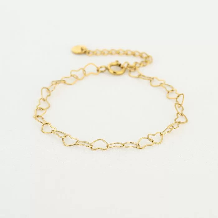 Open hartjes armband