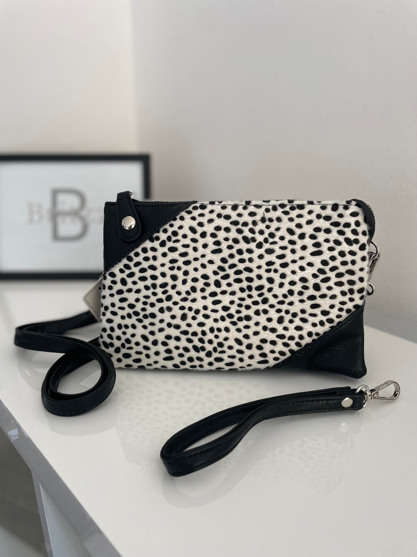 Cheetahprint tas zwart