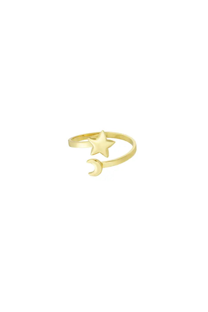 Maan en ster ring