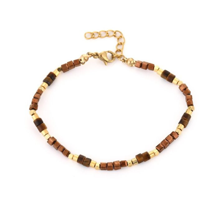 Bruine kralen armband