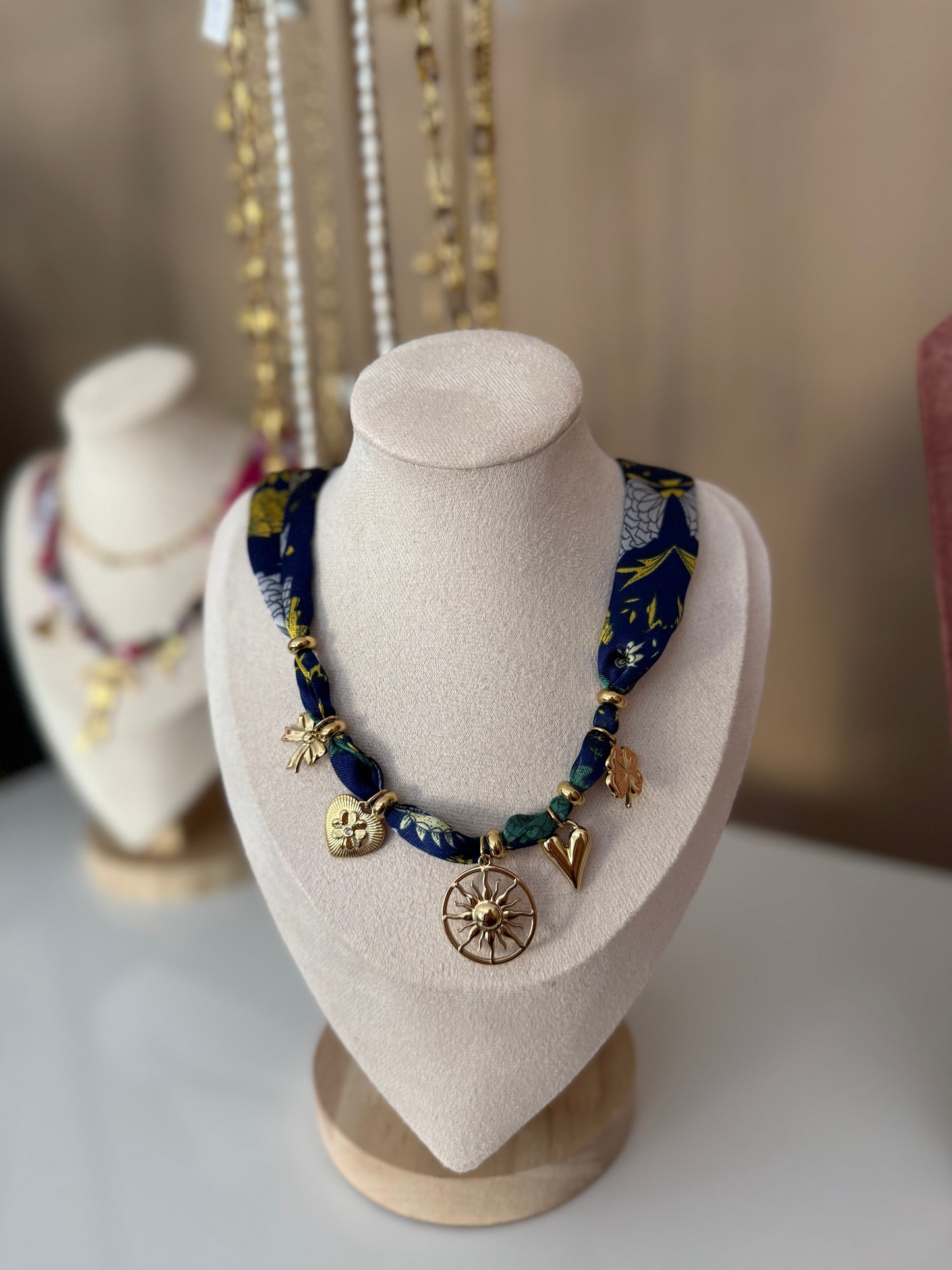 Bandana ketting blauw
