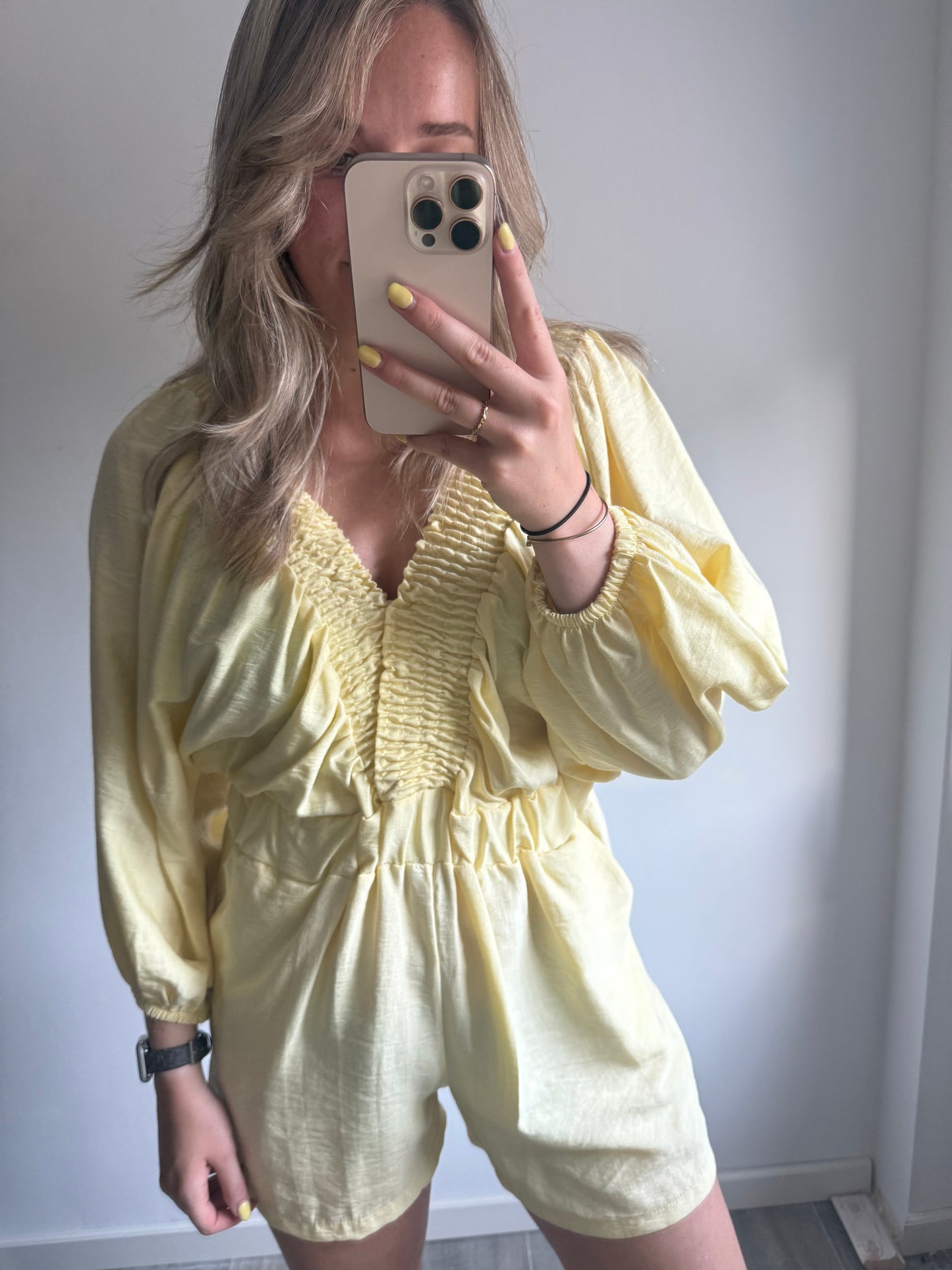 Sophie playsuit geel