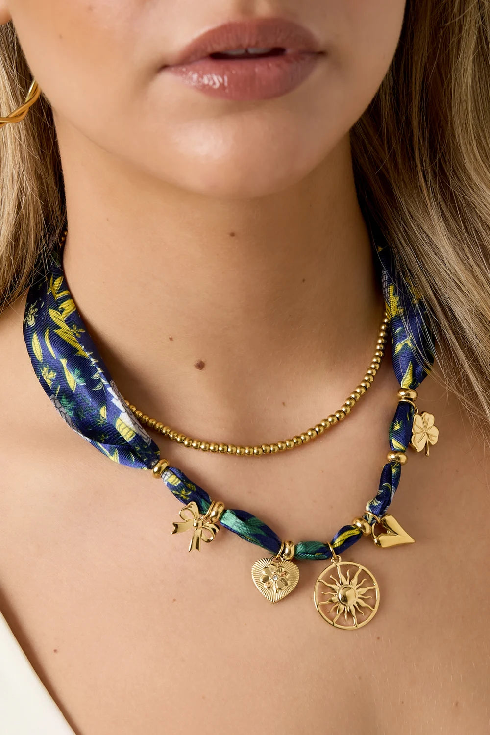 Bandana ketting blauw