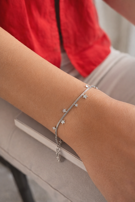 Sterren armband zilver