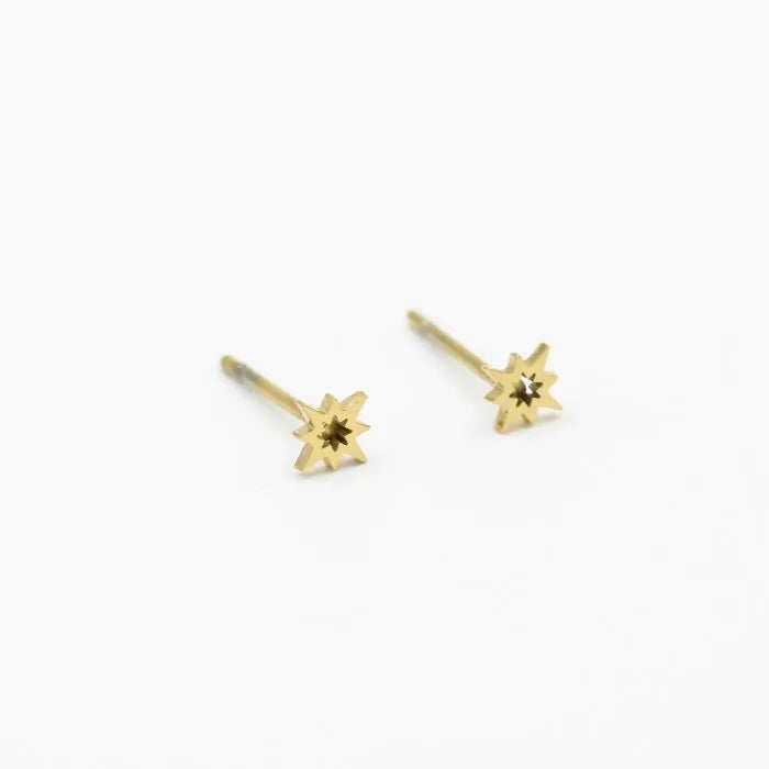 Sterren studs oorbellen goudkleurig